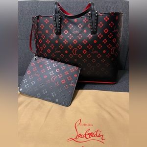 Christian Louboutin Cabata Large Tote Bag with Matching Pouch